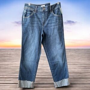 M Jeans Blue Ankle Cropped Jeans with Faded Wash